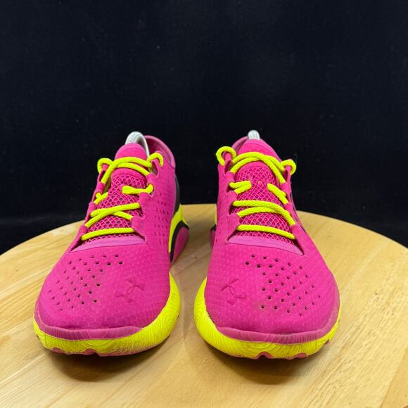 Under Armour Women's Speedform Apollo Pink/Green Running Sneakers Size 10 - Picture 3 of 10